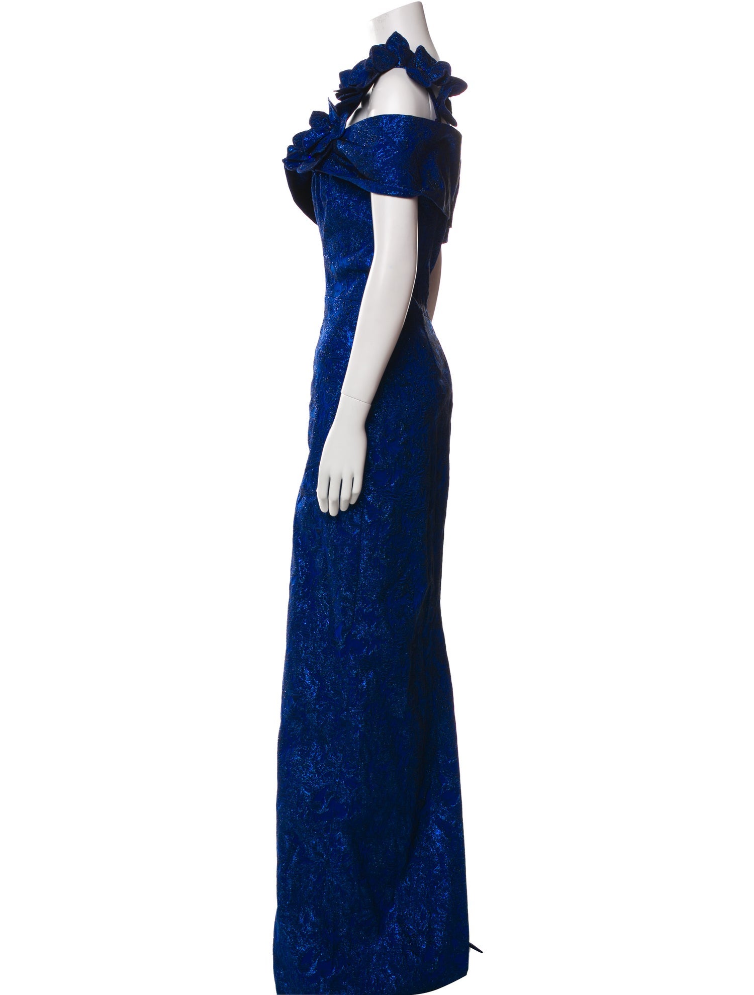 Teri Jon by Rickie Freeman Lace Pattern Long Dress