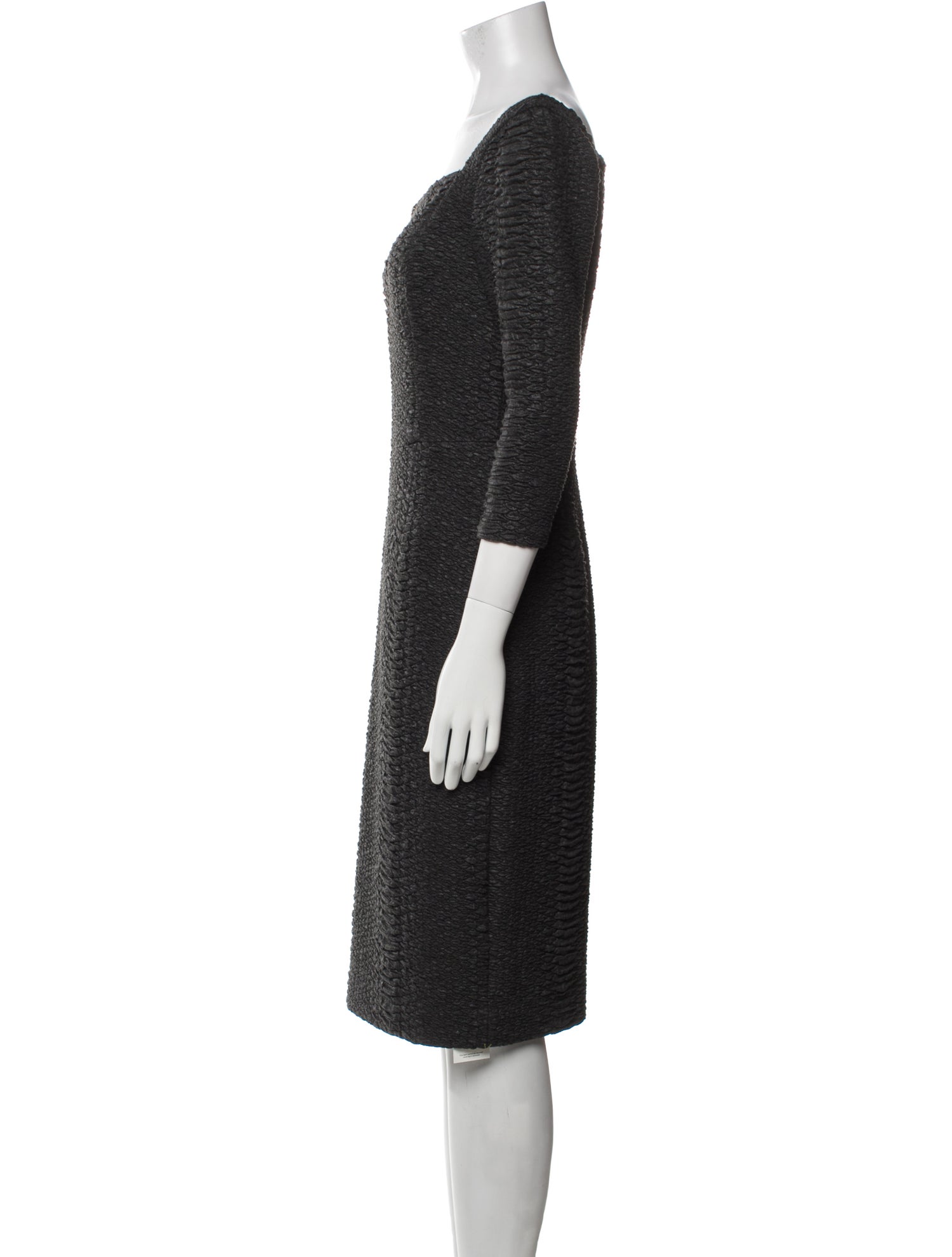 Teri Jon by Rickie Freeman Square Neckline Knee-Length Dress