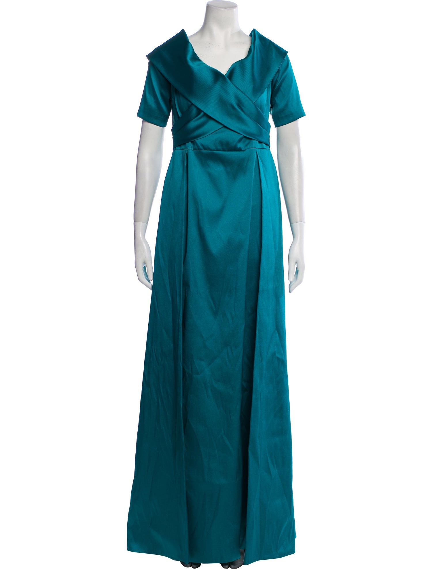 Teri Jon by Rickie Freeman V-Neck Long Dress w/ Tags