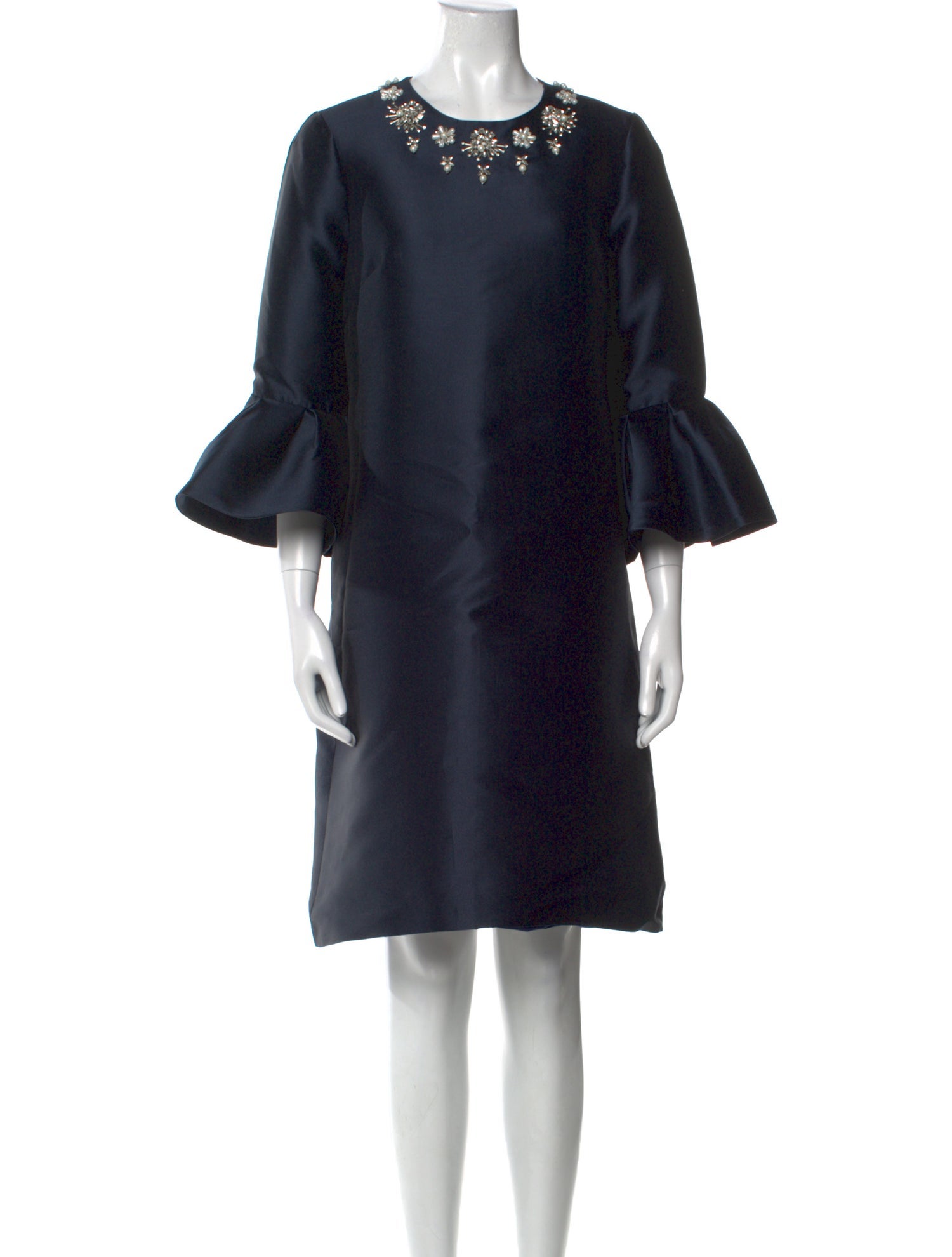 Teri Jon by Rickie Freeman Crew Neck Knee-Length Dress