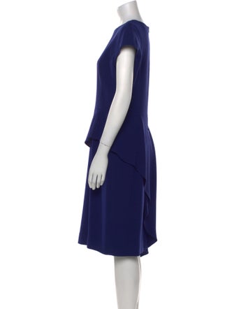 Teri Jon by Rickie Freeman Crew Neck Midi Length Dress