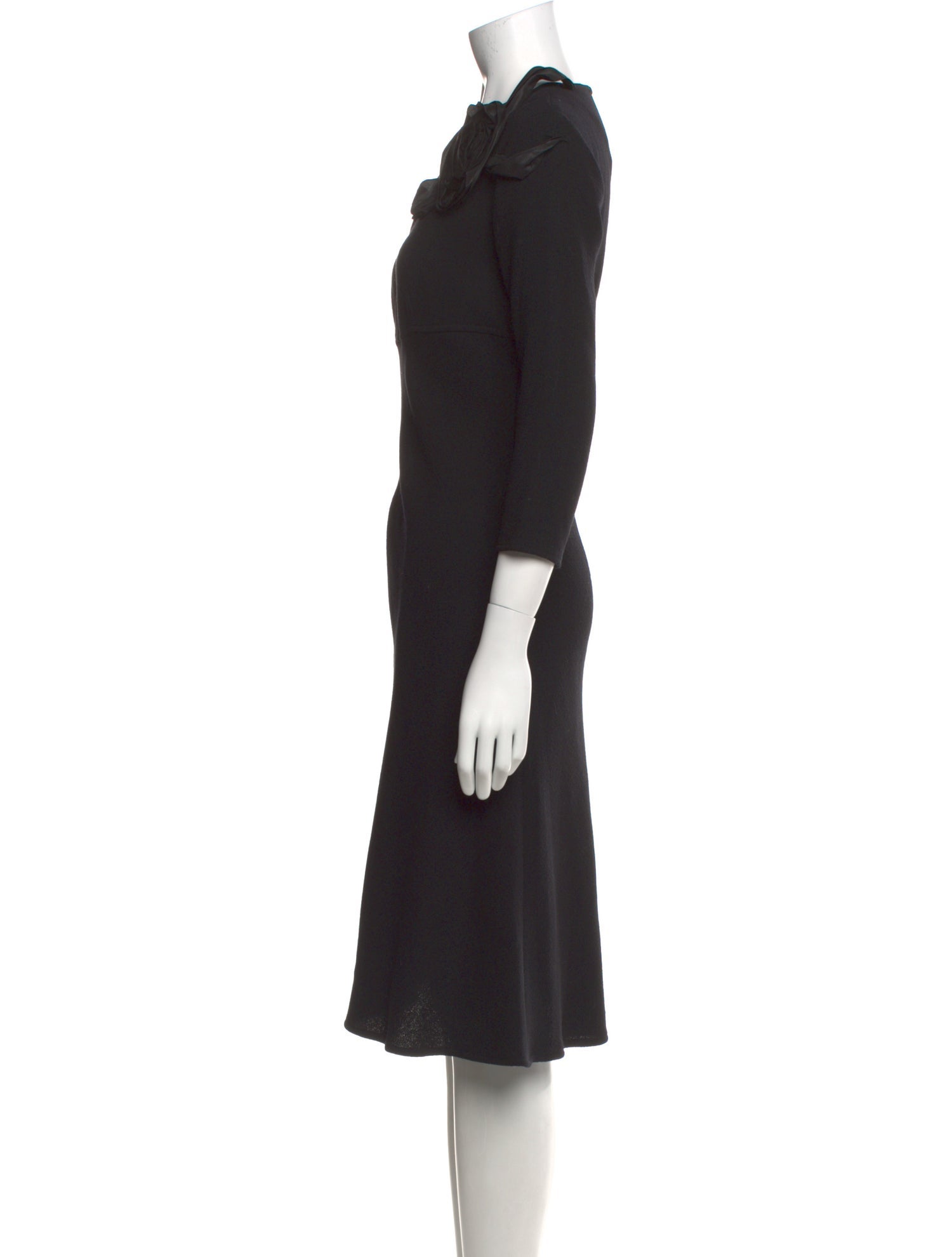 Teri Jon by Rickie Freeman Wool Midi Length Dress