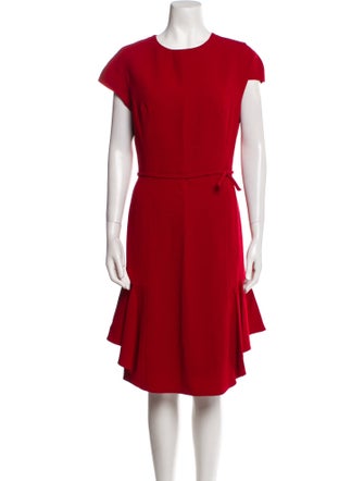Teri Jon by Rickie Freeman Crew Neck Knee-Length Dress