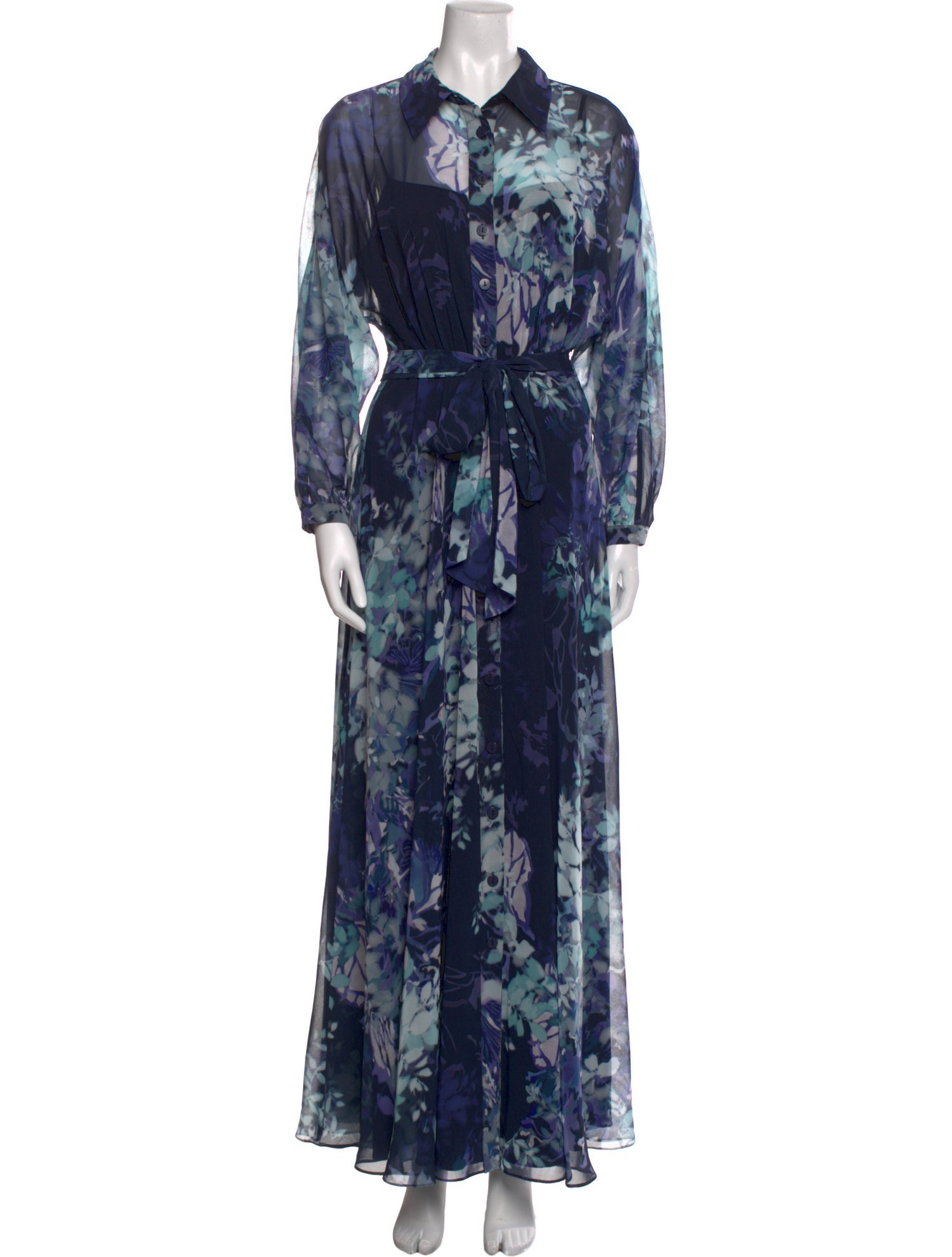 Teri Jon by Rickie Freeman Printed Long Dress