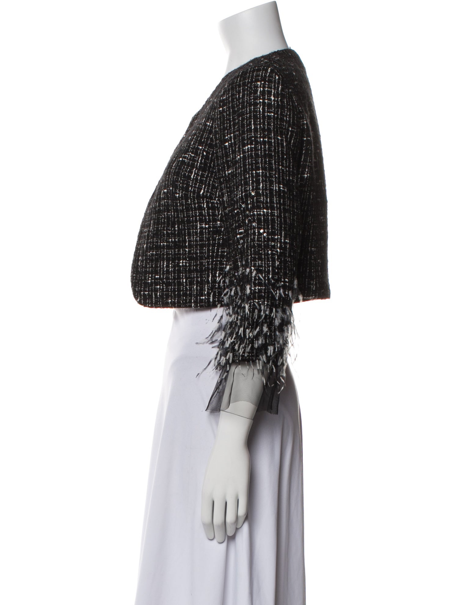 Teri Jon by Rickie Freeman Tweed Pattern Bolero