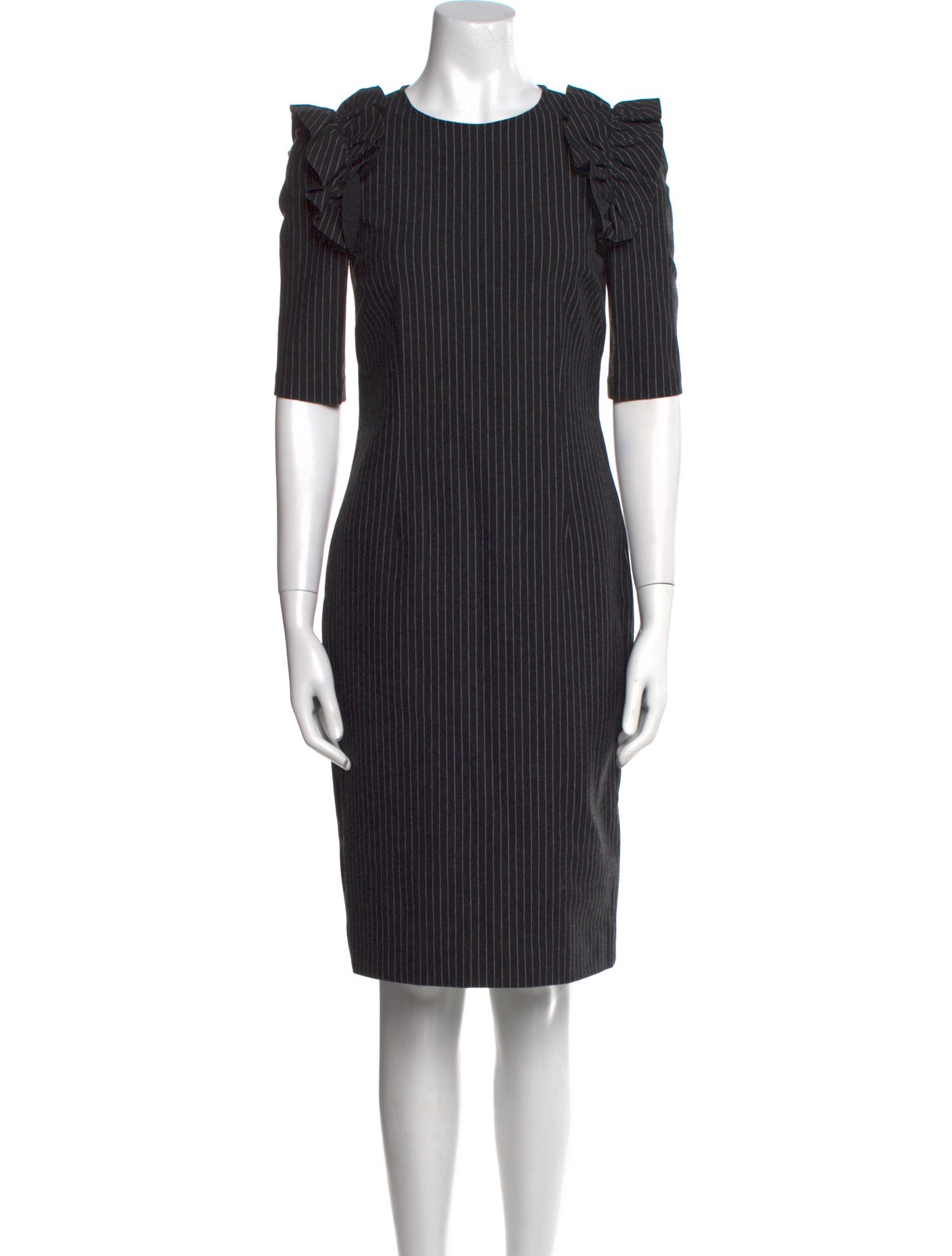 Teri Jon by Rickie Freeman Crew Neck Knee-Length Dress
