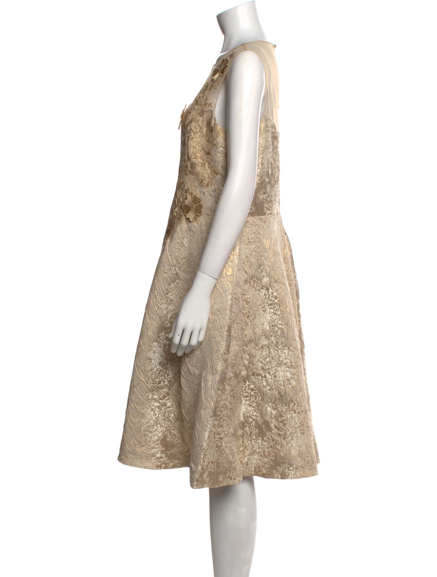 Teri Jon by Rickie Freeman Lace Pattern Knee-Length Dress w/ Tags