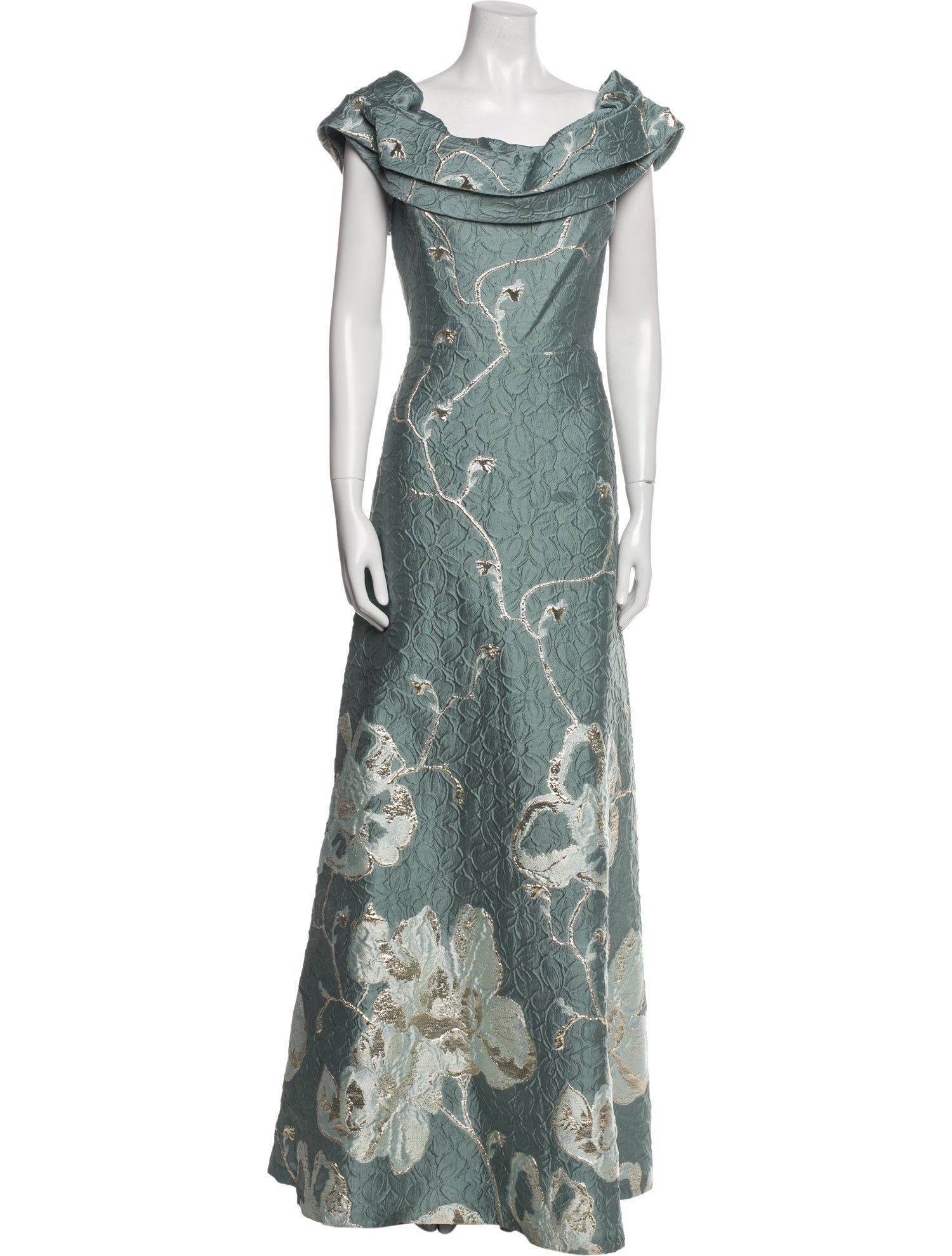 Teri Jon by Rickie Freeman Printed Long Dress