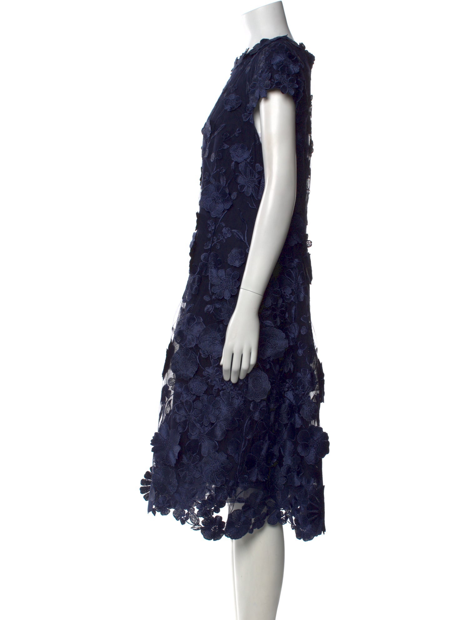 Teri Jon by Rickie Freeman Lace Pattern Midi Length Dress w/ Tags