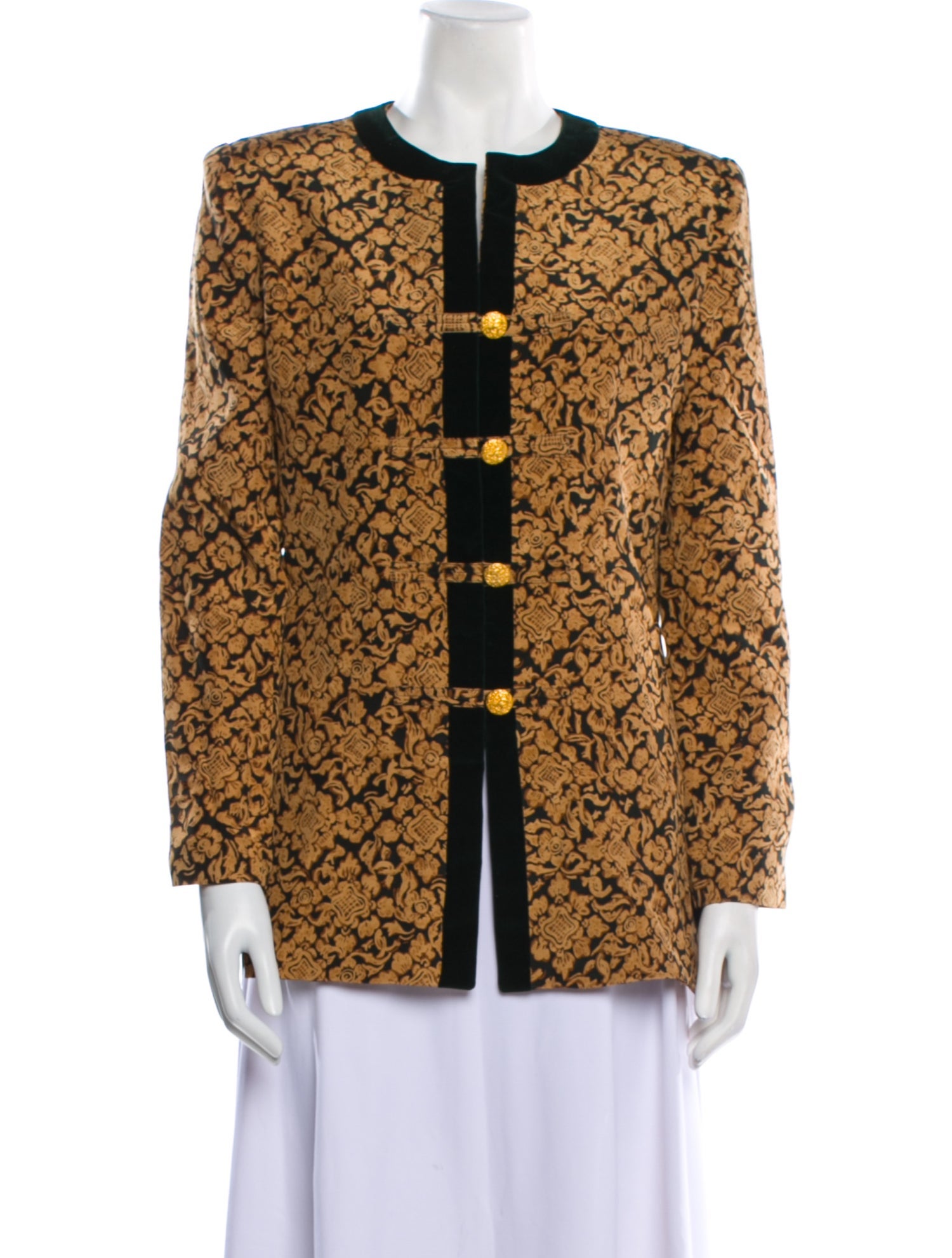 Teri Jon by Rickie Freeman Silk Printed Jacket