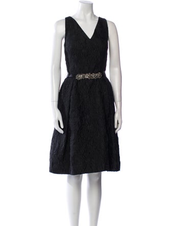 Teri Jon by Rickie Freeman Printed Knee-Length Dress