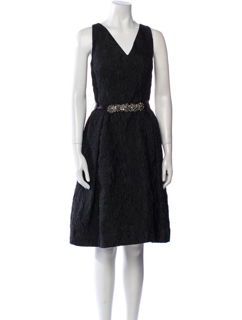 Teri Jon by Rickie Freeman Printed Knee-Length Dress