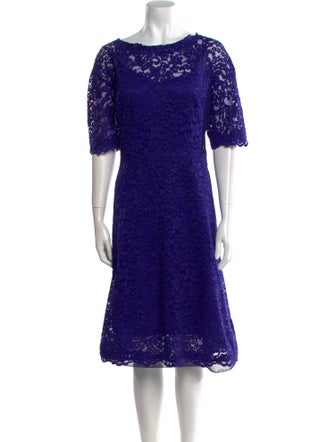 Teri Jon by Rickie Freeman Lace Midi Length Dress