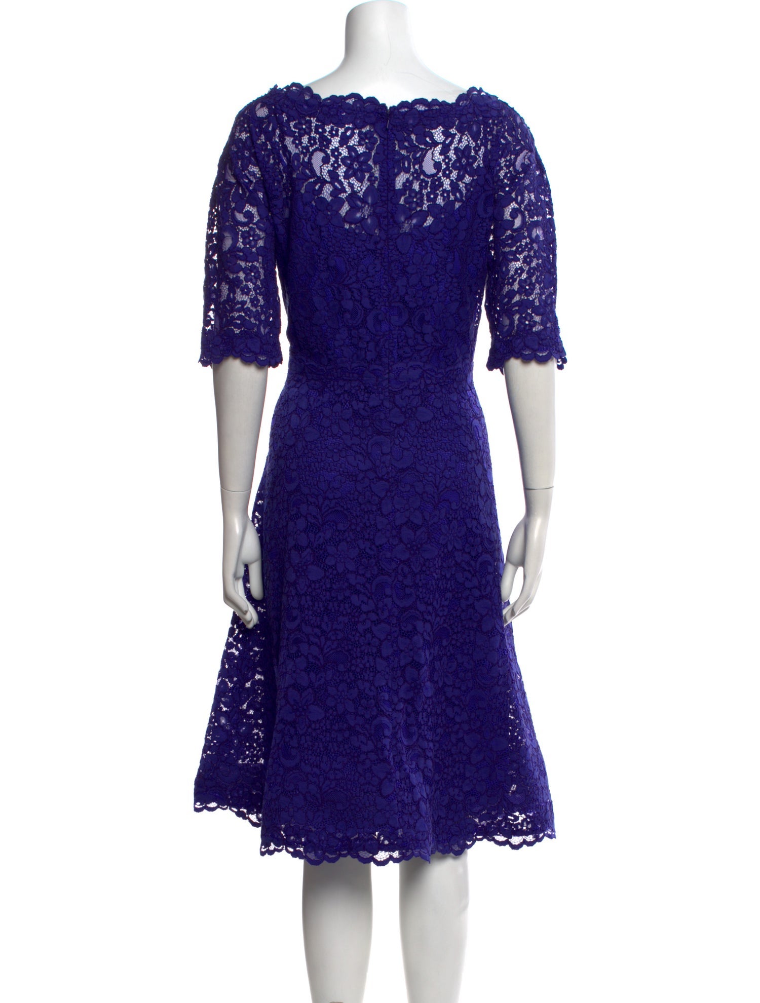 Teri Jon by Rickie Freeman Lace Midi Length Dress