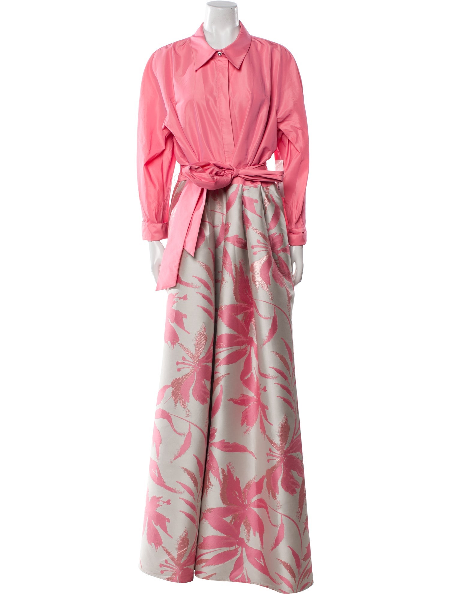 Teri Jon by Rickie Freeman Floral Print Long Dress w/ Tags