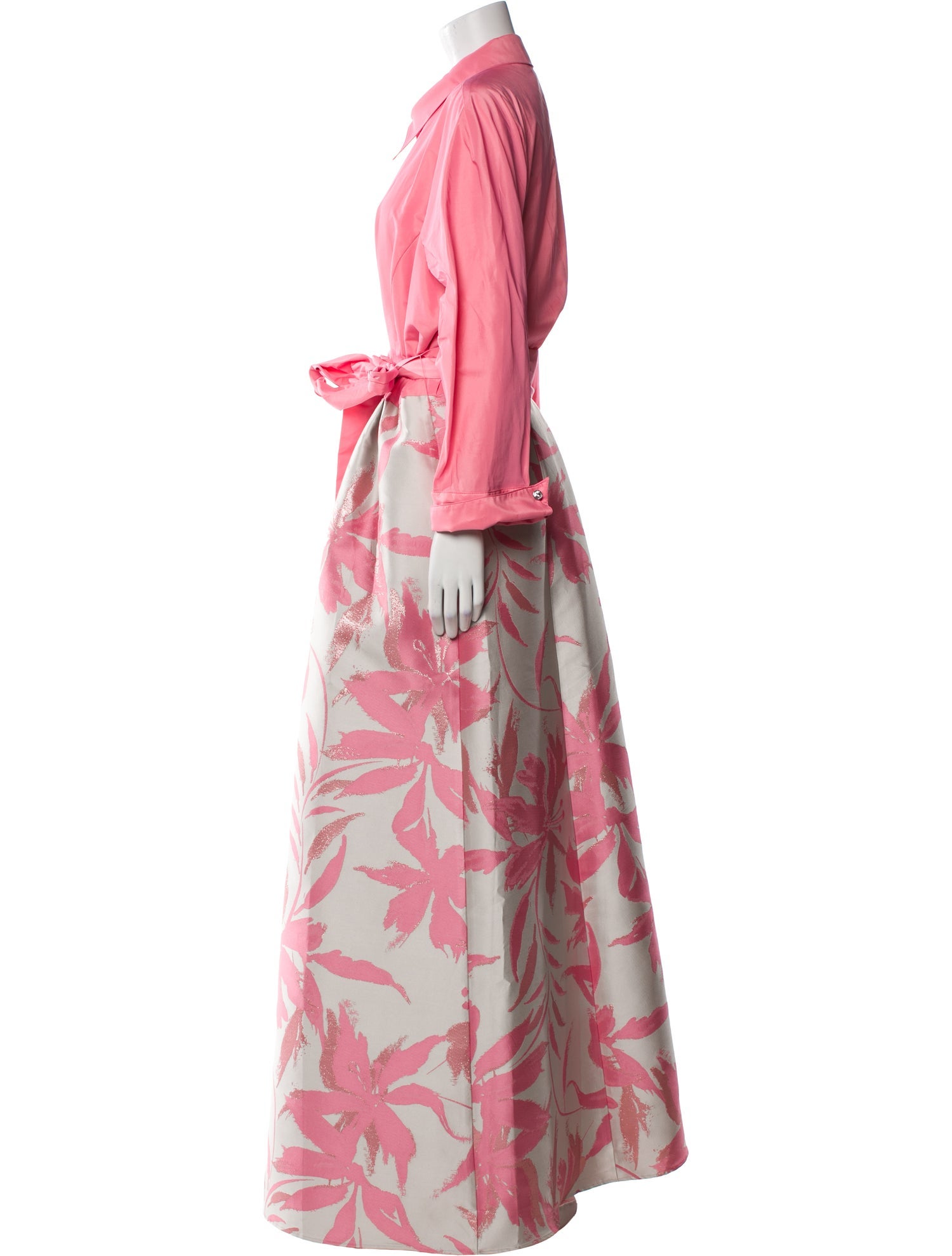 Teri Jon by Rickie Freeman Floral Print Long Dress w/ Tags