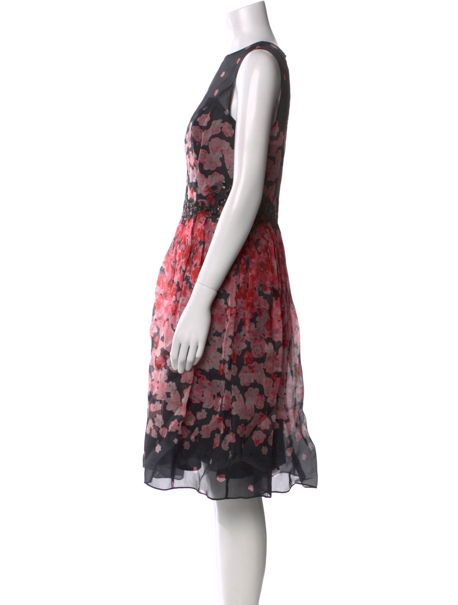 Teri Jon by Rickie Freeman Silk Midi Length Dress