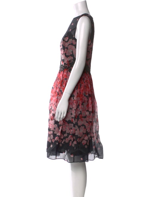 Teri Jon by Rickie Freeman Silk Midi Length Dress