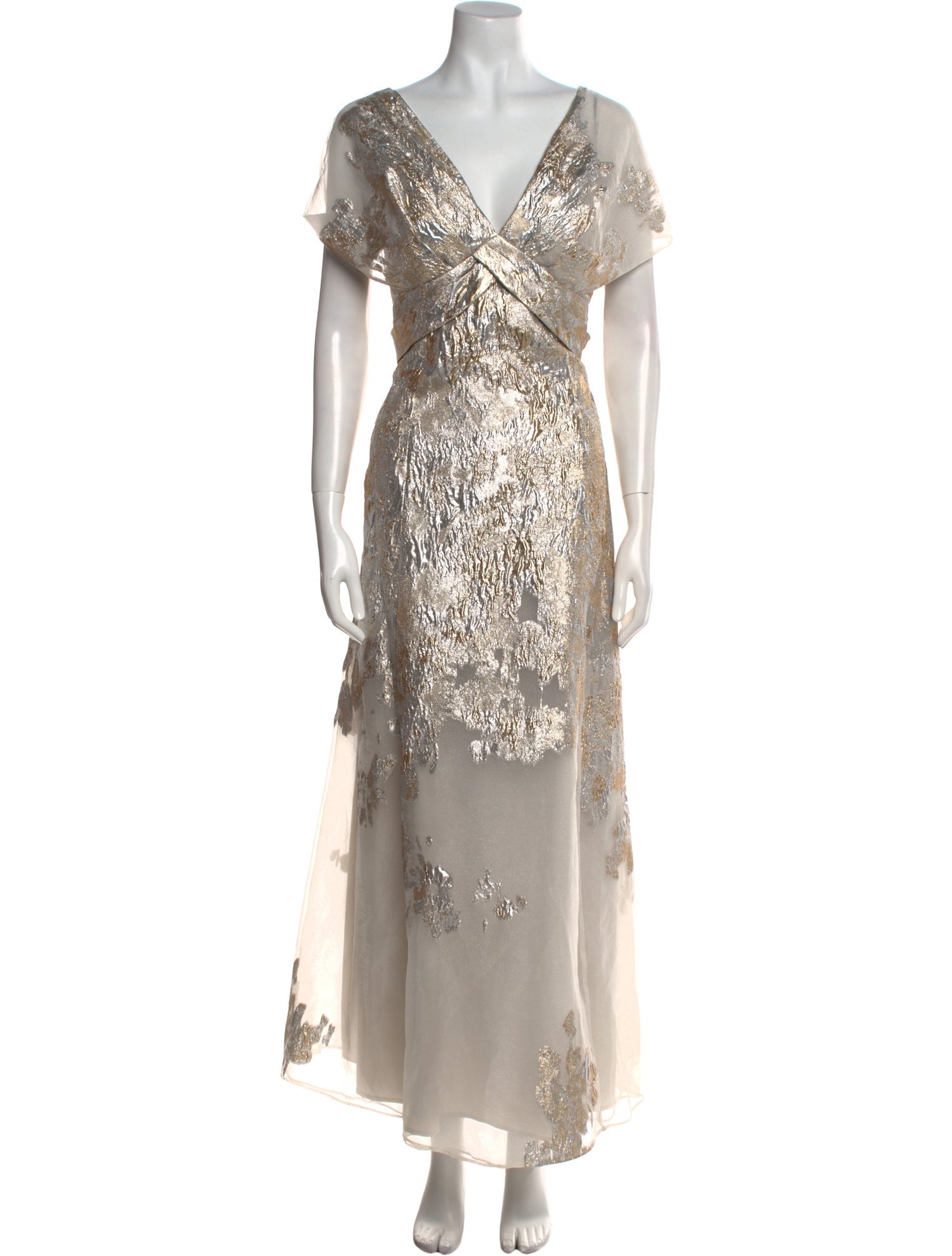 Teri Jon by Rickie Freeman Printed Long Dress