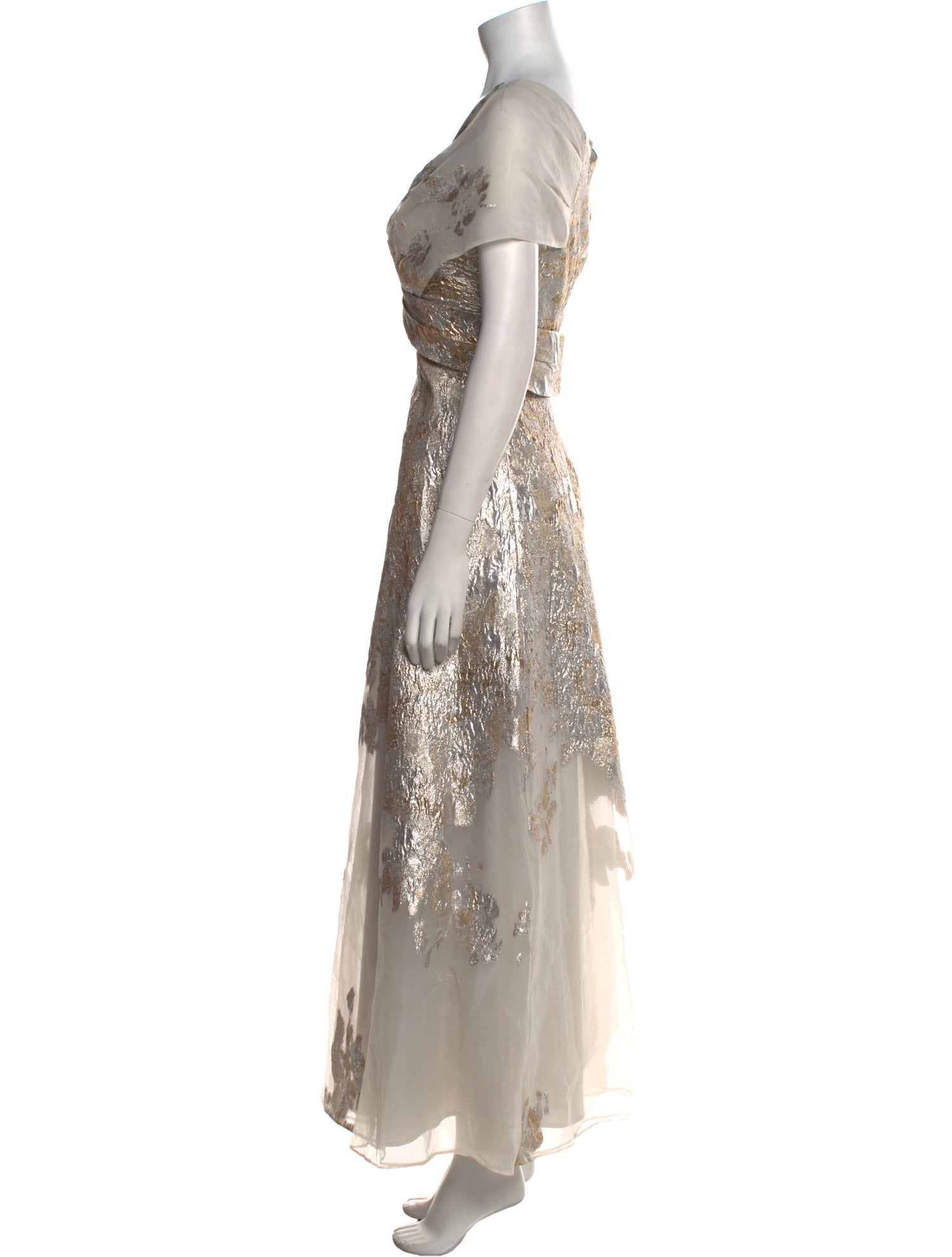 Teri Jon by Rickie Freeman Printed Long Dress