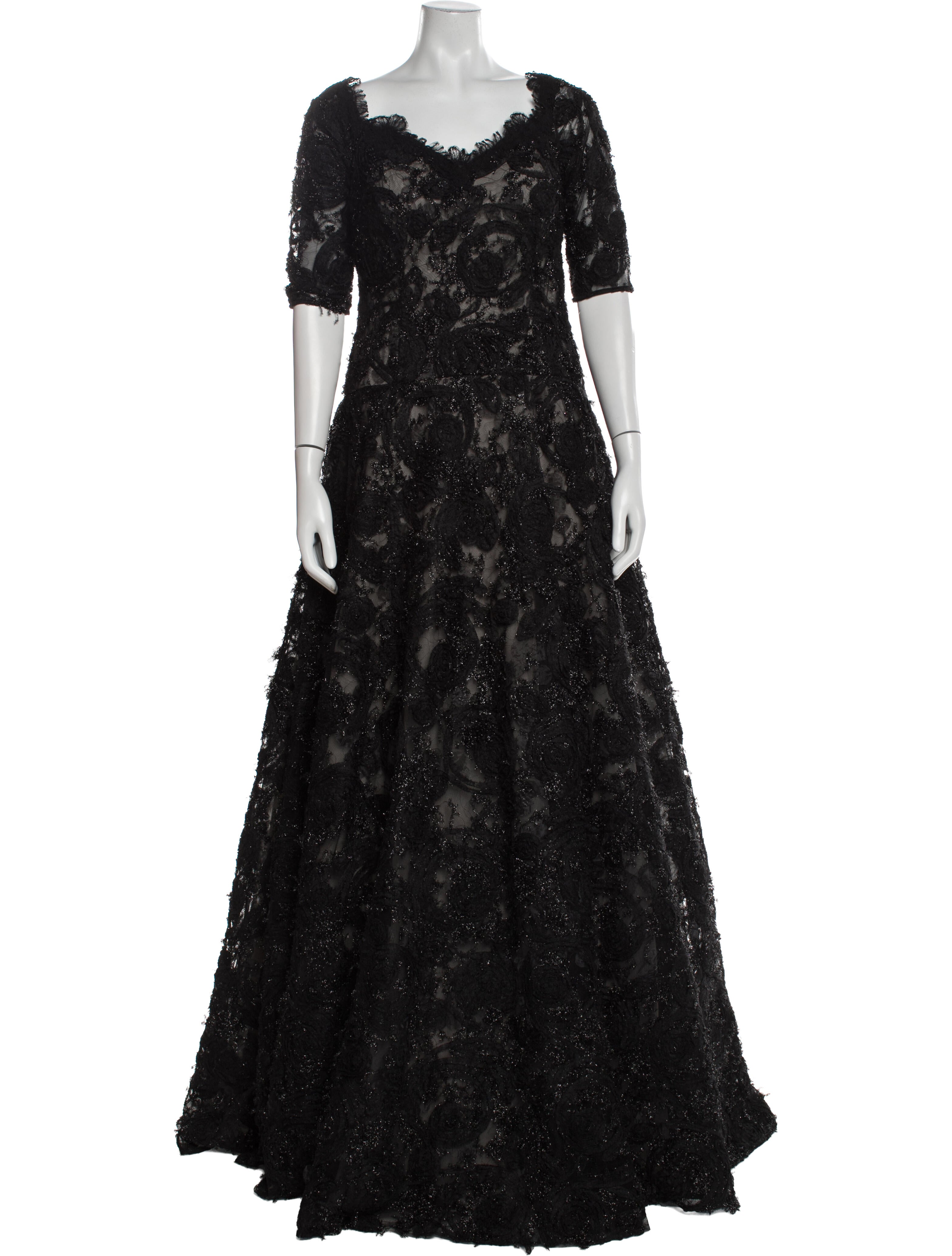 Teri Jon by Rickie Freeman Floral Print Long Dress