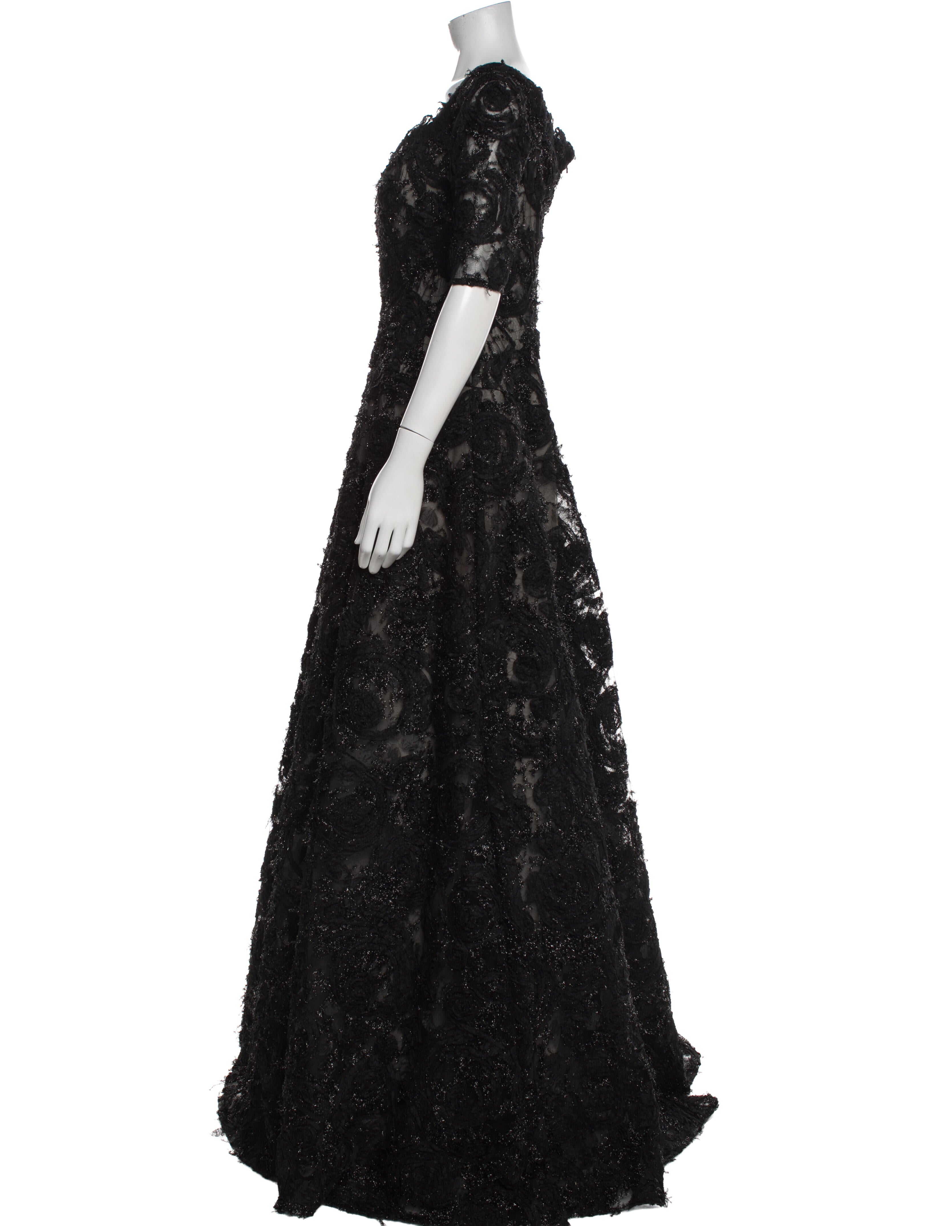 Teri Jon by Rickie Freeman Floral Print Long Dress