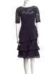 Teri Jon by Rickie Freeman Lace Pattern Knee-Length Dress