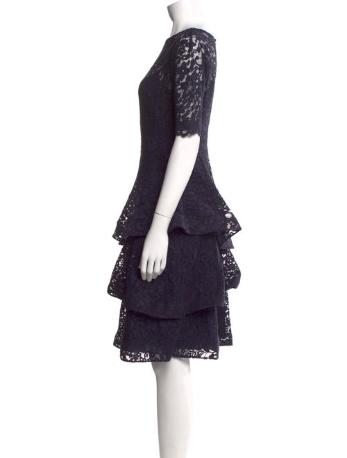 Teri Jon by Rickie Freeman Lace Pattern Knee-Length Dress