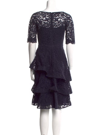 Teri Jon by Rickie Freeman Lace Pattern Knee-Length Dress
