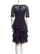 Teri Jon by Rickie Freeman Lace Pattern Knee-Length Dress