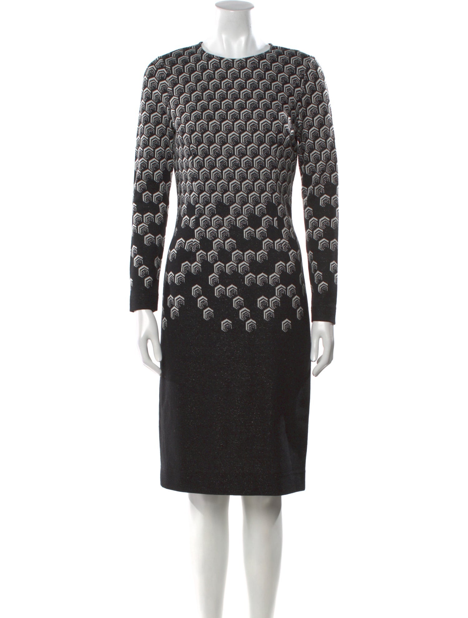 Teri Jon by Rickie Freeman Printed Knee-Length Dress w/ Tags