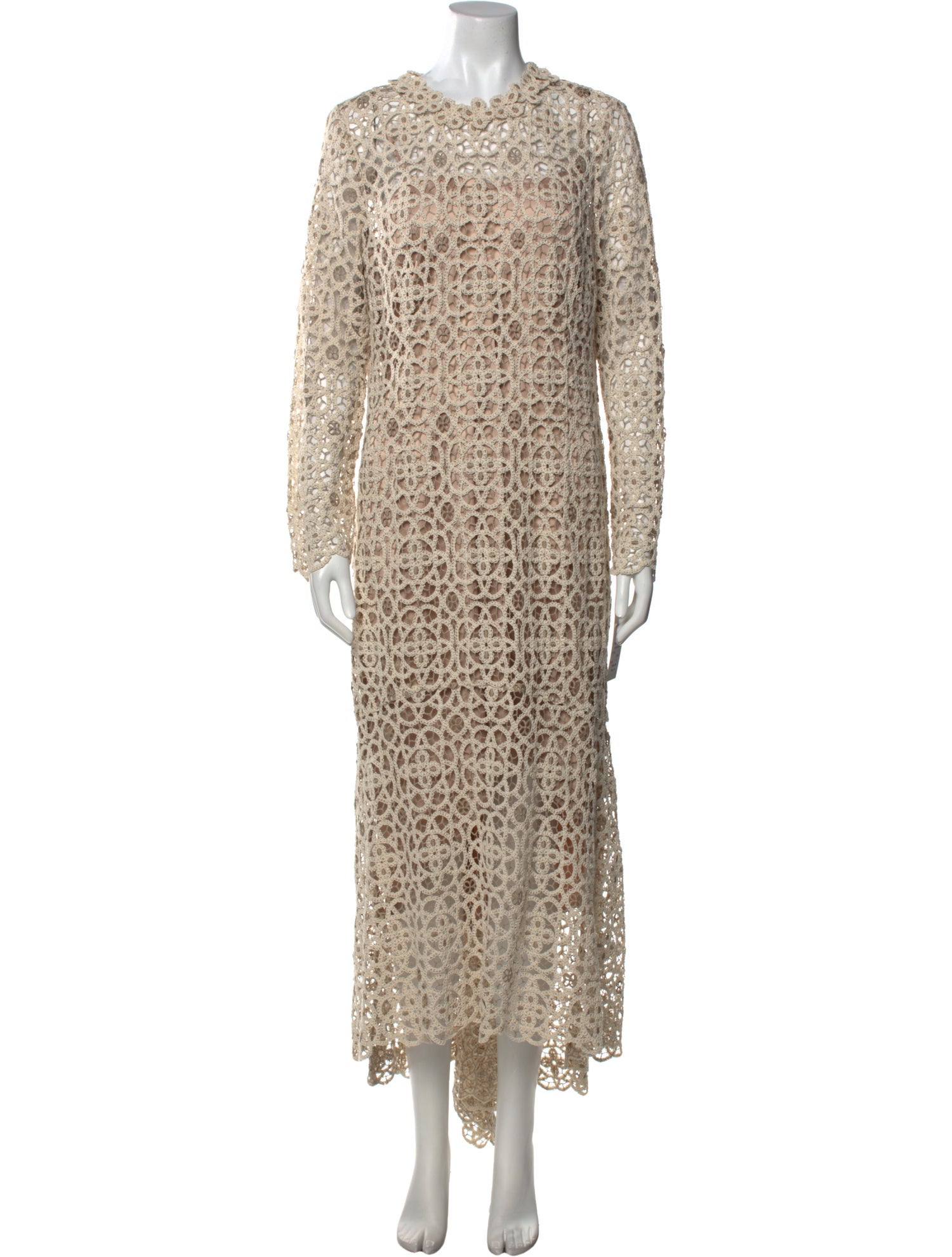 Teri Jon by Rickie Freeman Crew Neck Long Dress w/ Tags