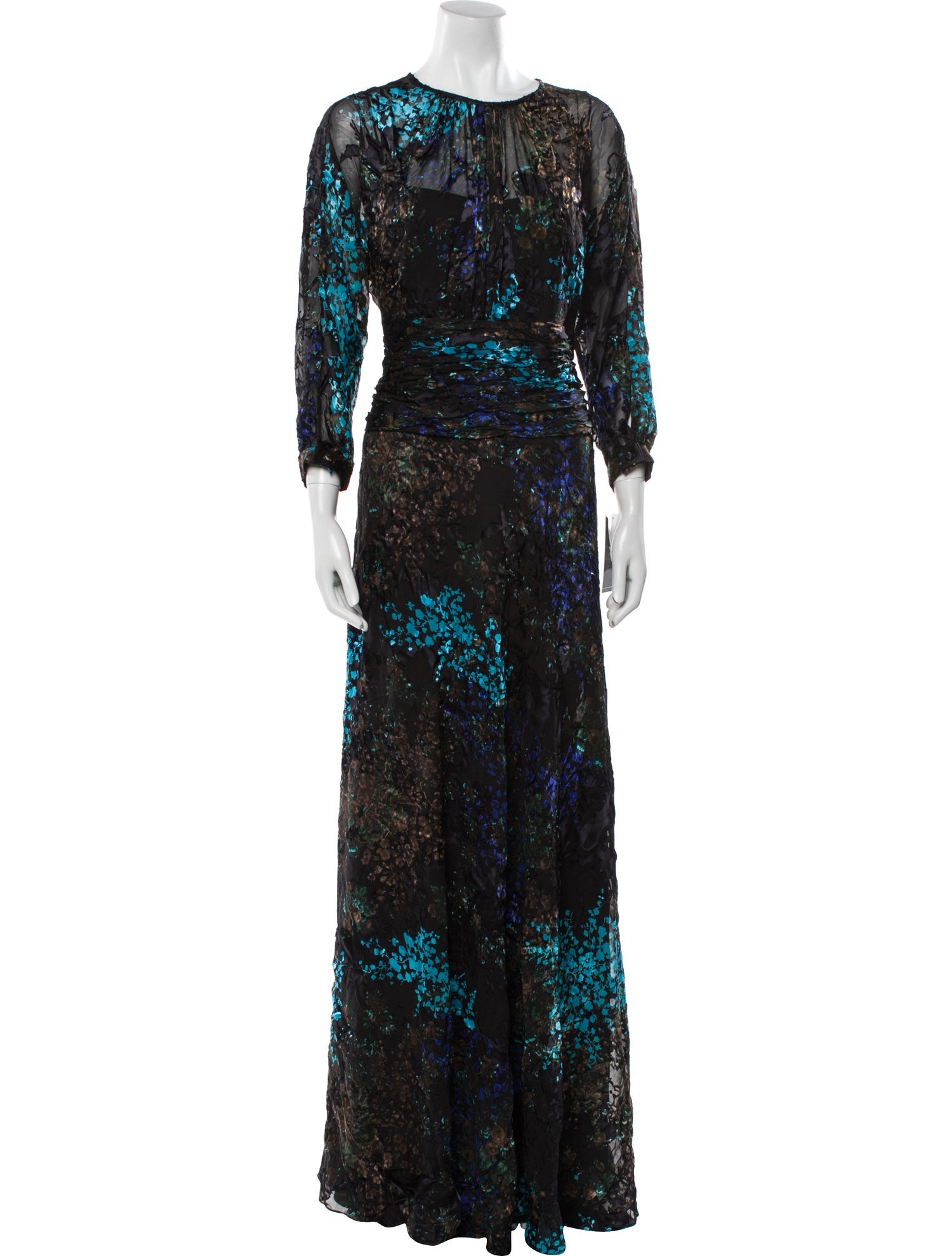 Teri Jon by Rickie Freeman Patterned Long Dress