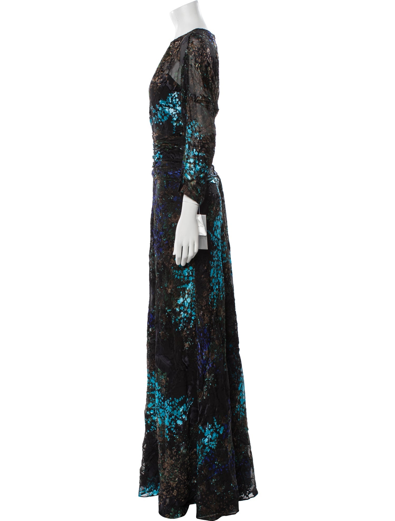 Teri Jon by Rickie Freeman Patterned Long Dress