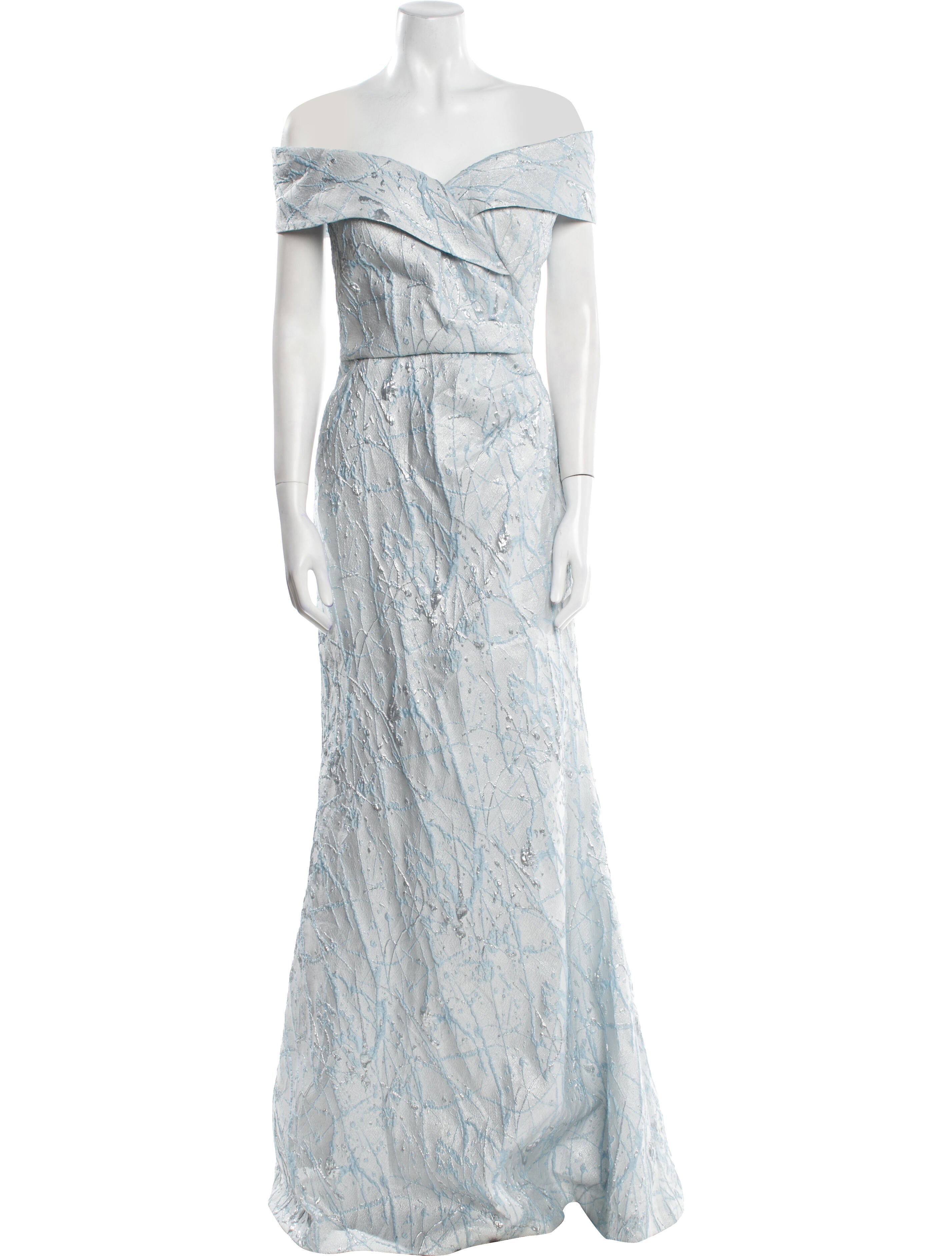 Teri Jon by Rickie Freeman Printed Long Dress