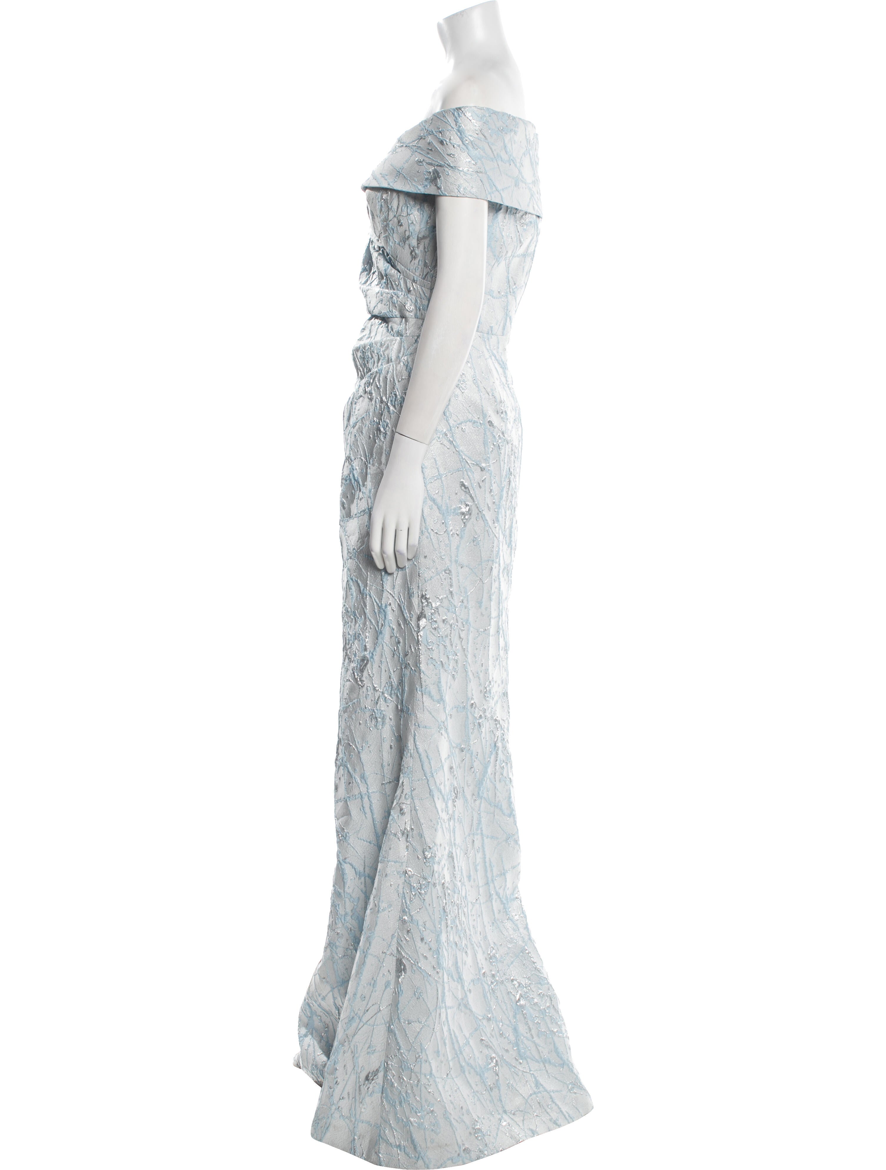 Teri Jon by Rickie Freeman Printed Long Dress