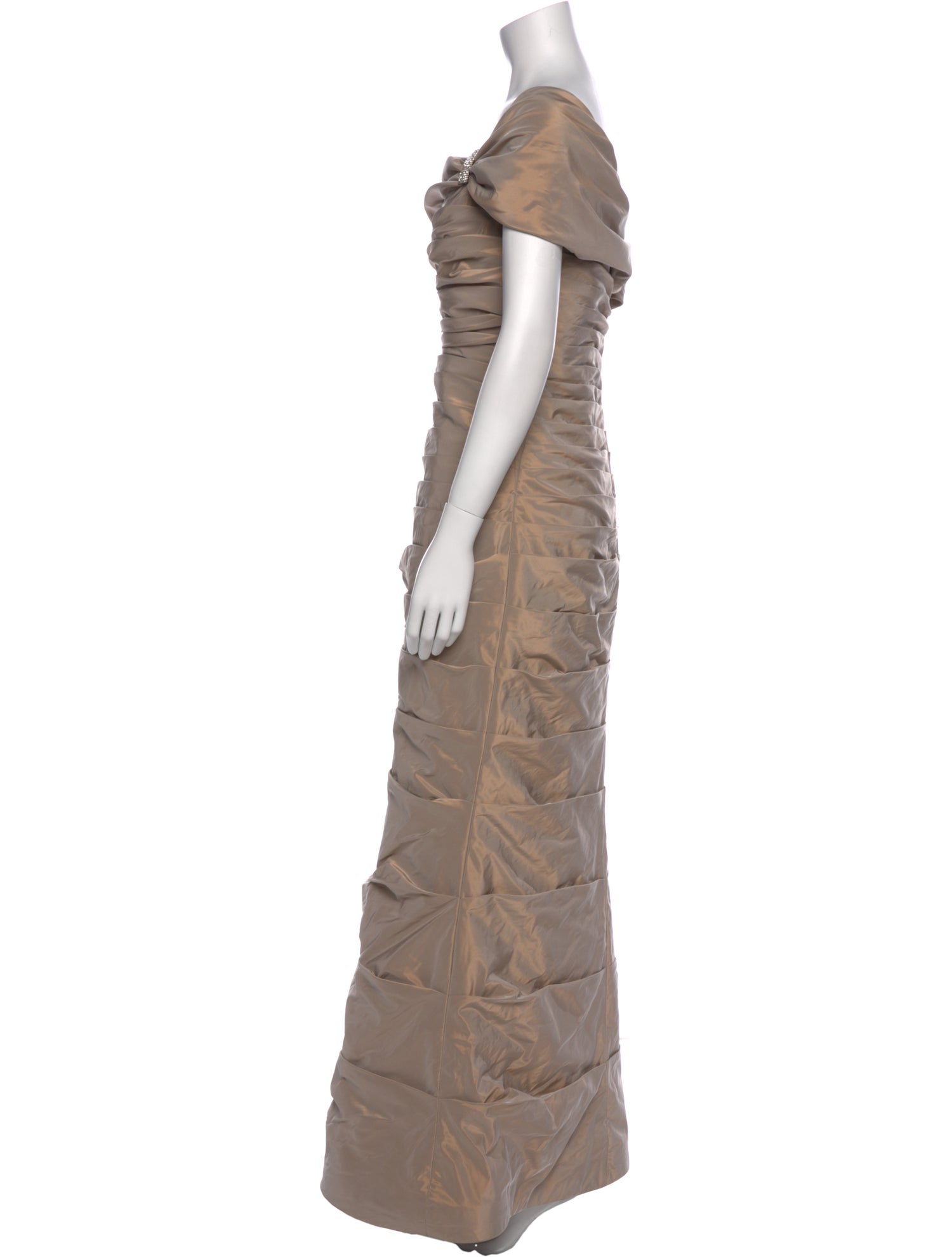 Teri Jon by Rickie Freeman One-Shoulder Long Dress