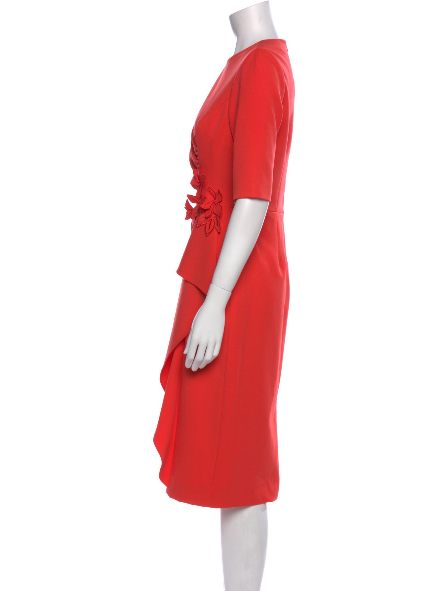 Teri Jon by Rickie Freeman Crew Neck Midi Length Dress w/ Tags