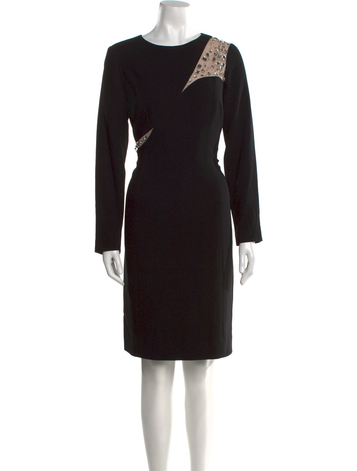 Teri Jon by Rickie Freeman Bateau Neckline Knee-Length Dress