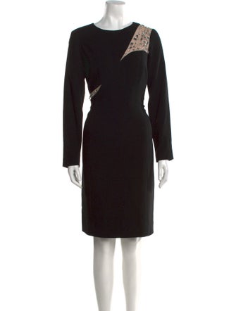 Teri Jon by Rickie Freeman Bateau Neckline Knee-Length Dress