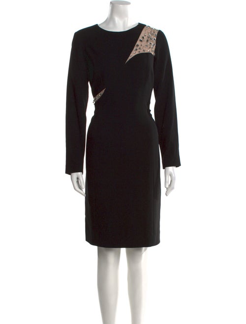 Teri Jon by Rickie Freeman Bateau Neckline Knee-Length Dress