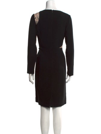 Teri Jon by Rickie Freeman Bateau Neckline Knee-Length Dress