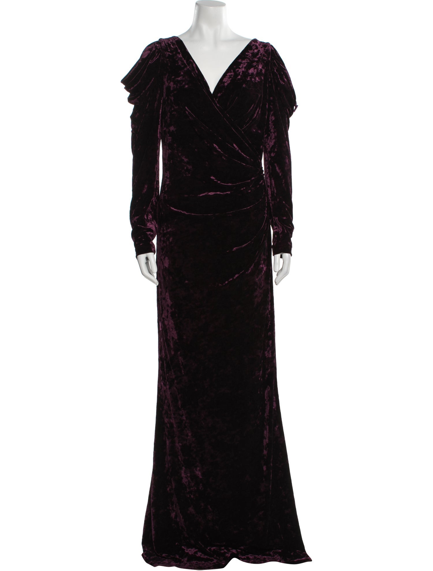 Teri Jon by Rickie Freeman V-Neck Long Dress