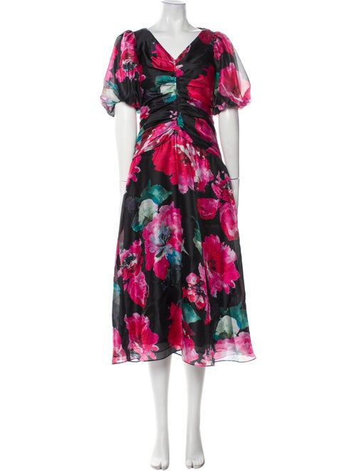 Teri Jon by Rickie Freeman Floral Print Long Dress