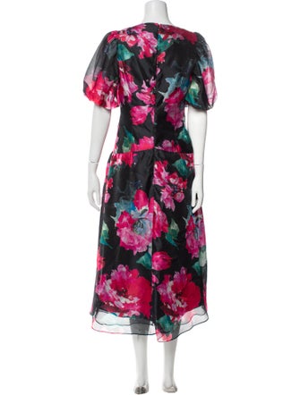 Teri Jon by Rickie Freeman Floral Print Long Dress