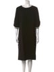 Teri Jon by Rickie Freeman Scoop Neck Midi Length Dress