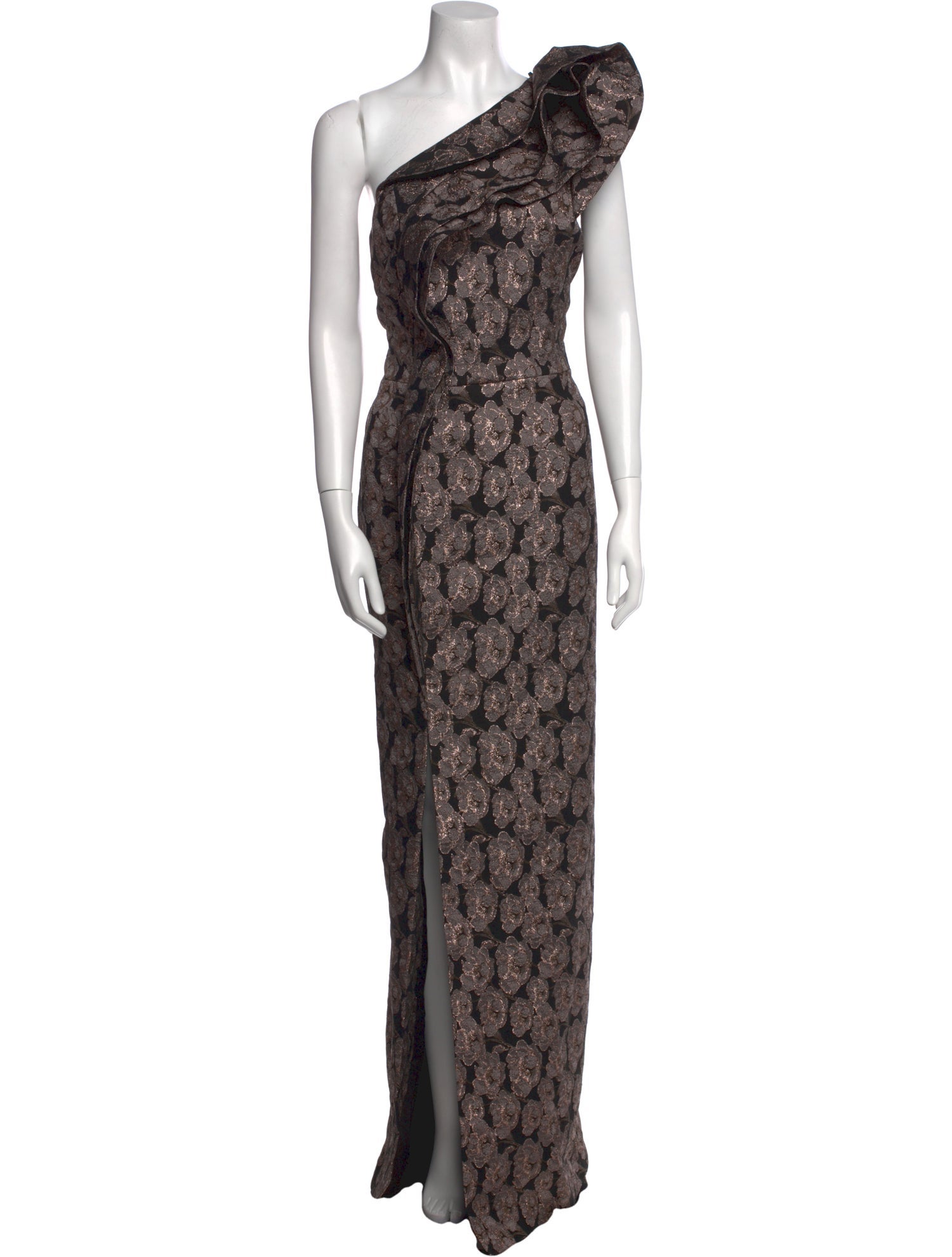 Teri Jon by Rickie Freeman Floral Print Long Dress w/ Tags