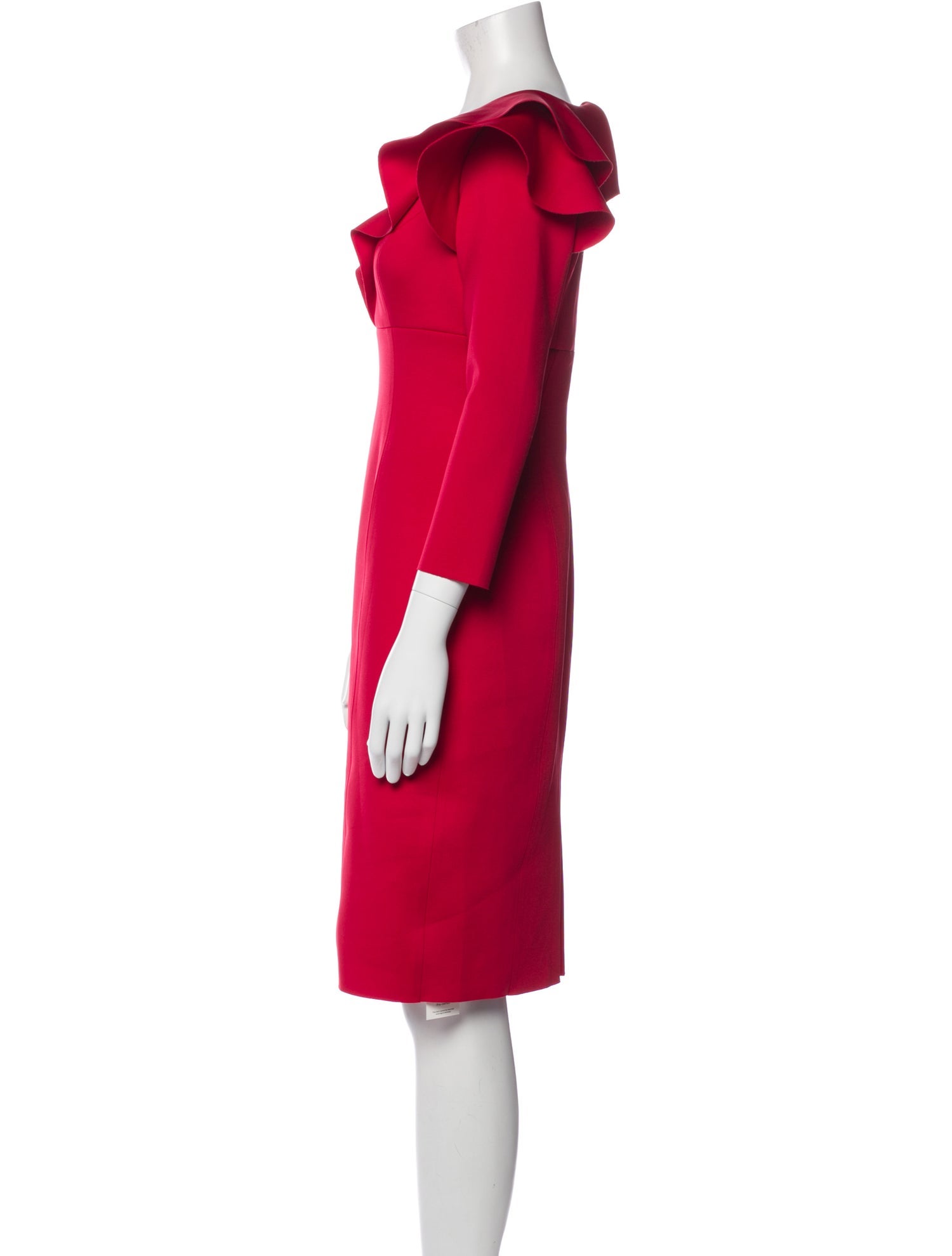 Teri Jon by Rickie Freeman V-Neck Knee-Length Dress