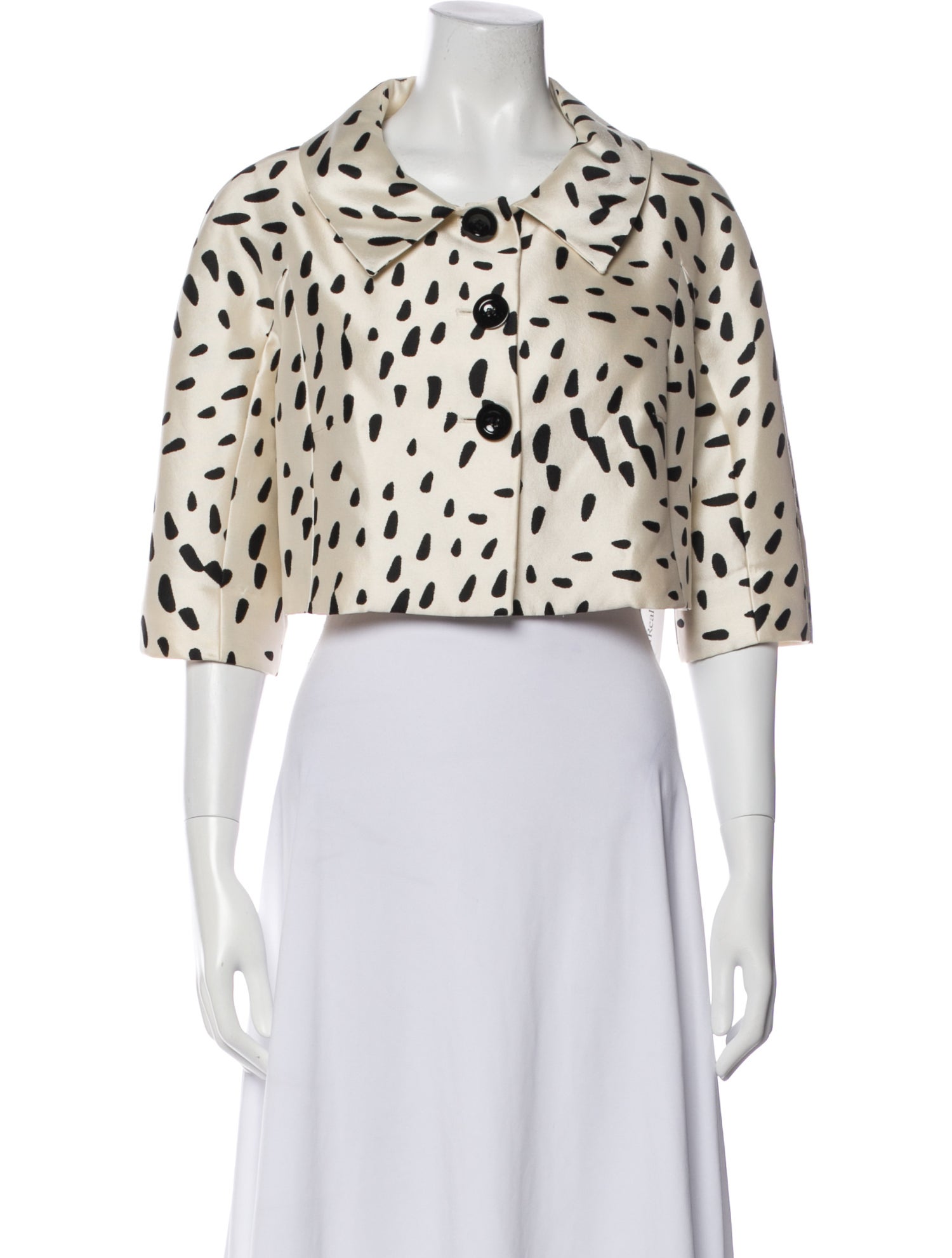 Teri Jon by Rickie Freeman Silk Printed Bolero