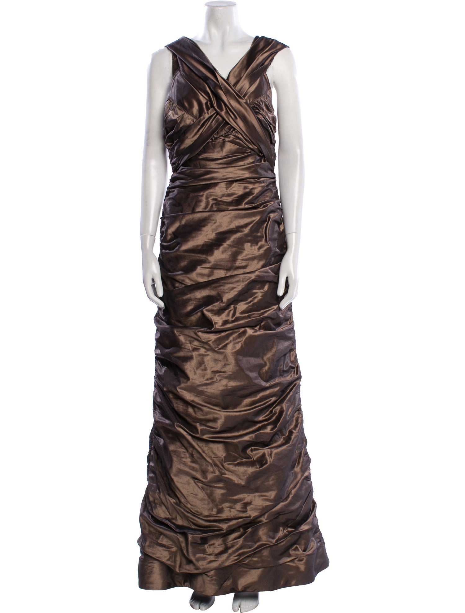 Teri Jon by Rickie Freeman Silk Long Dress